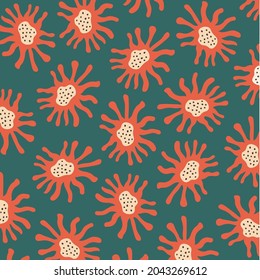rosafarbene Blumen, Musterhintergrund. Blumenvektorgrafik.