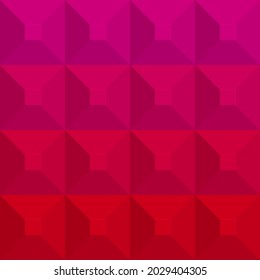 Red and pink geometric background. Vector illustration. 