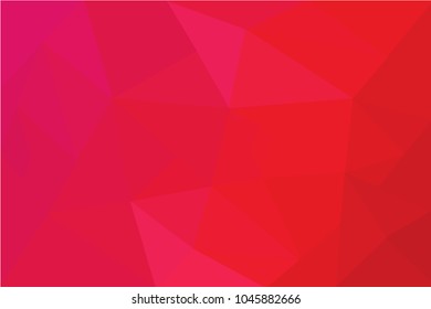 Red and Pink Geometric Polygon Triangles Abstract Background. 