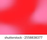 red and pink halftone dotted pattern with gradient effect