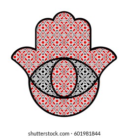 Red Pink Hamsa Hand