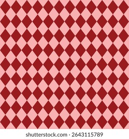 Red and Pink Harlequin Diamond Pattern