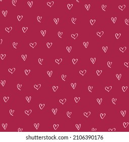 red pink heart vector seamless pattern valentine love  background valentine red background 
