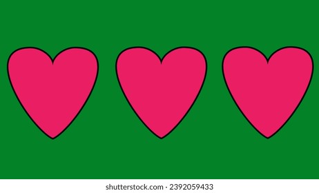 corazones rojos de fondo multicolor adoran el diseño abstracto del corazón 
