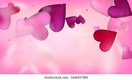 Confetti Vector Del Corazón Rojo Y Rosa. Patrón romántico de San Valentín. Hermosa decoración rosa de San Valentín Día de Diseño con Confetti hundido en el corazón. Regalo elegante, tarjeta de cumpleaños, fondo de póster
