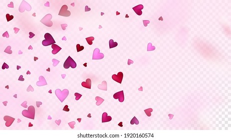 Confetti vectorial del corazón rosado y rojo. Patrón de ofertas del Día de San Valentín. Regalo de moda, tarjeta de cumpleaños, afiche fondo decoración de San Valentín Día con hundimiento de los corazones confetti. Hermosas espumas rosas