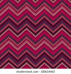 Red Pink Knit Texture , Beautiful Knitted Fabric Pattern