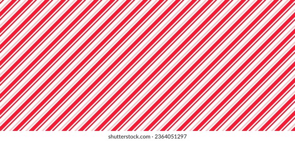 Líneas rojas y rosas sin inconvenientes. Fondo de rayas diagonales de caña de caramelo. Papel de decoración repetitiva. El invierno es un telón de fondo lineal. Pimentero de Navidad regalo de diseño de impresión de envoltura. Vector