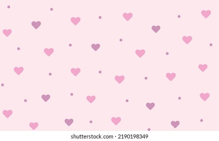 Red and pink little hearts seamless pattern. Vector illustration