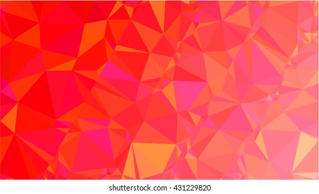 Red pink low poly abstract background