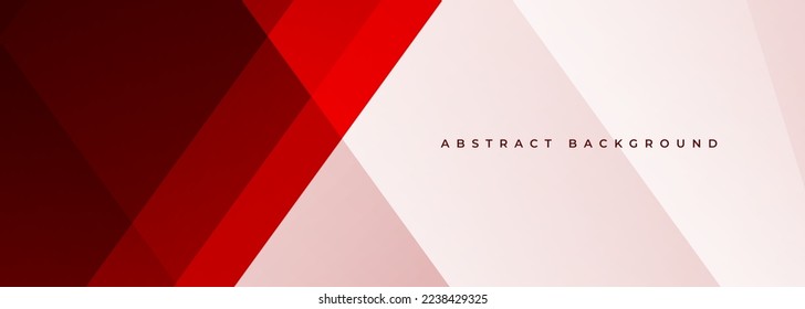 Red and pink modern abstract wide banner with geometric shapes. Dark red and pink abstract background. Vector illustration