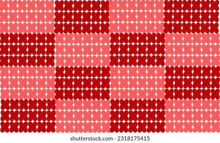 red and pink on white background with a checkerboard pattern seamlessly repeat design for fabric printing 
