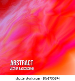 Red pink orange diffusion marble texture glitch vector background. Smooth silky effect. Data distortion, digital decay.  Easy to edit design template for your artworks.