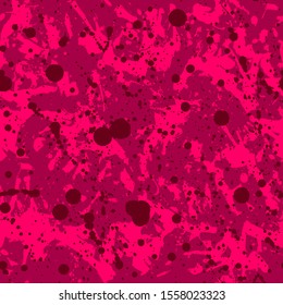 Red and pink paint seamless pattern, abstract multicolor vector background. Colorful design wallpaper for textile, fabric, wrapping paper.