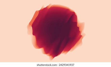 Red to pink paper layers. 3D abstract gradient papercut. Colorful origami shape concept