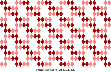 Red and pink pattern, two tone diamond checkerboard repeat pattern, replete image, design for fabric printing