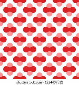 Red pink patterns are laid out in a seamless background
