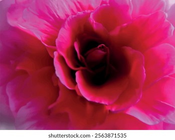 Red pink rose texture background. Cluster wall of fresh roses. Large rose, decorative pattern rose petals. Seamless pattern of pink red rose petals. Valentine's day background design in vector.
