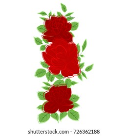 red and pink roses