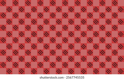 Red and pink, seamless checkerboard geometric pattern, retro vintage color strip diamond shapes seamless pattern pink strip horizontal row checkerboard For home décor, textile and fabric printing