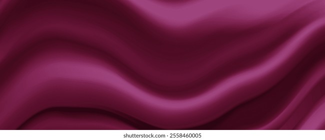  red and pink silk top view vector background. Elegant and soft royal backdrop of shine flowing surface.