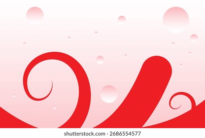Red And Pink Simple Abstract Design Background