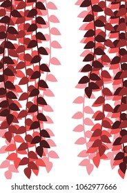 Red and pink trees creeper vector for decoration.