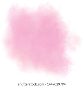 Red, pink watercolor background. Abstract vector paint splash, isolated on white backdrop. Aquarelle beautiful texture. Graphic design for your project.
