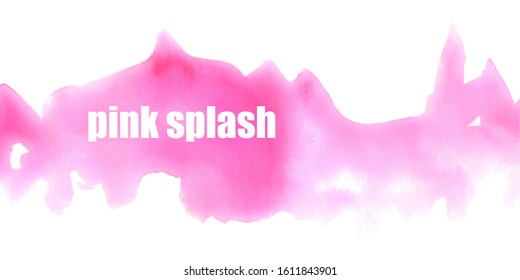 Red - pink watercolor brush strokes with space for your own text