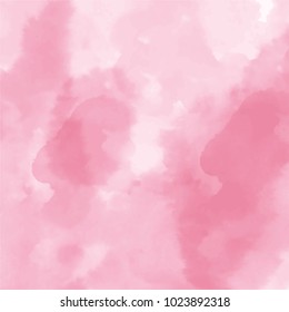 red pink watercolor cloudscape background pattern with hard edged transparent areas, vector illustration