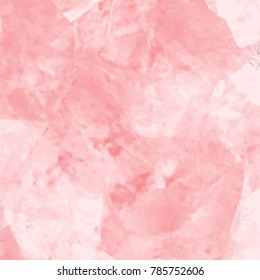 red pink watercolor marble stone pattern with transparent overlapping areas in different shades, vector illustration