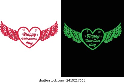 Red, pink and white flying hearts isolated on transparent background. Vector illustration. Paper cut decorations for Valentine's day border or frame design, Horizontal banner.