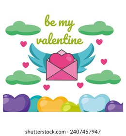 Red, pink and white hearts with golden confetti isolated on transparent background. Vector illustration.