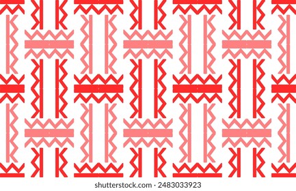 Red and pink white strip triangle zigzag strip seamless repeat pattern, design for fabric print, vintage wrap paper print, traditional parquet culture patter