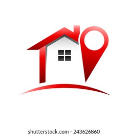 Red Pinned House 