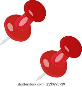 Pines rojos, ilustración, vector sobre un fondo blanco.