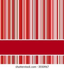 Red pinstripe background with blank banner