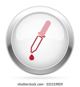 Red Pipette icon on chrome web button