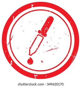 Red Pipette rubber stamp