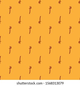 Red Pirate sword icon isolated seamless pattern on brown background. Sabre sign.  Vector Illustration