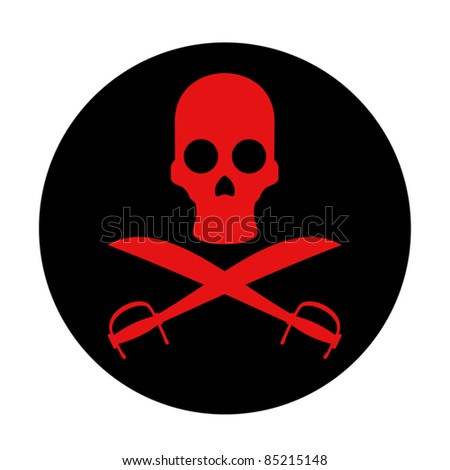 Red pirate symbol