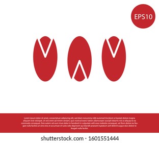 Red Pistachio nuts icon isolated on white background.  Vector Illustration