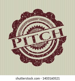 Red Pitch distressed with rubber seal texture