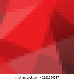 Red pixel background. Design element. Presentation template.