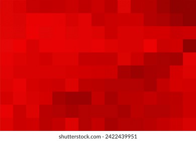 Red pixel background, gradient abstract tile background. Rectangular colourful check pattern.