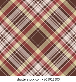 Red pixel fabric texture plaid seamless pattern. Vector illustration.