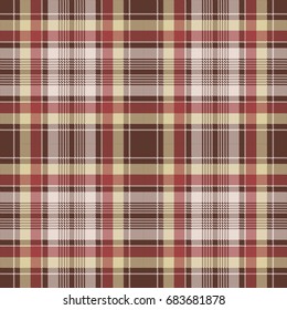 Red pixel fabric texture plaid seamless pattern. Vector illustration.