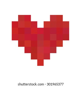 Red pixel heart
