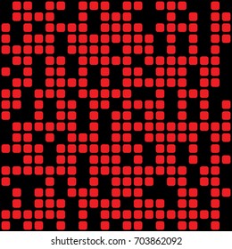 Red pixel on black background – stock vector