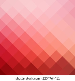 Red pixel pattern. Vector colored pixel art background.